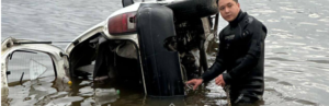 Автомобиль рыбака укатился в воду в Акмолинской области: водолаз нашёл его в 15 метрах от берега